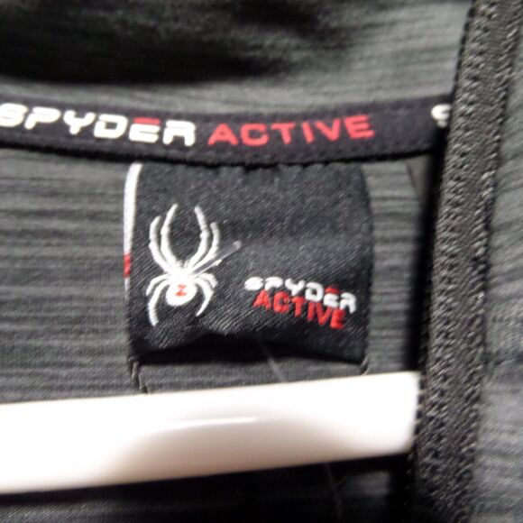 Spyder Active 1/4 Zip Base layer Pullover Dark Gray Men's Size Large SPM834A - Picture 2 of 10